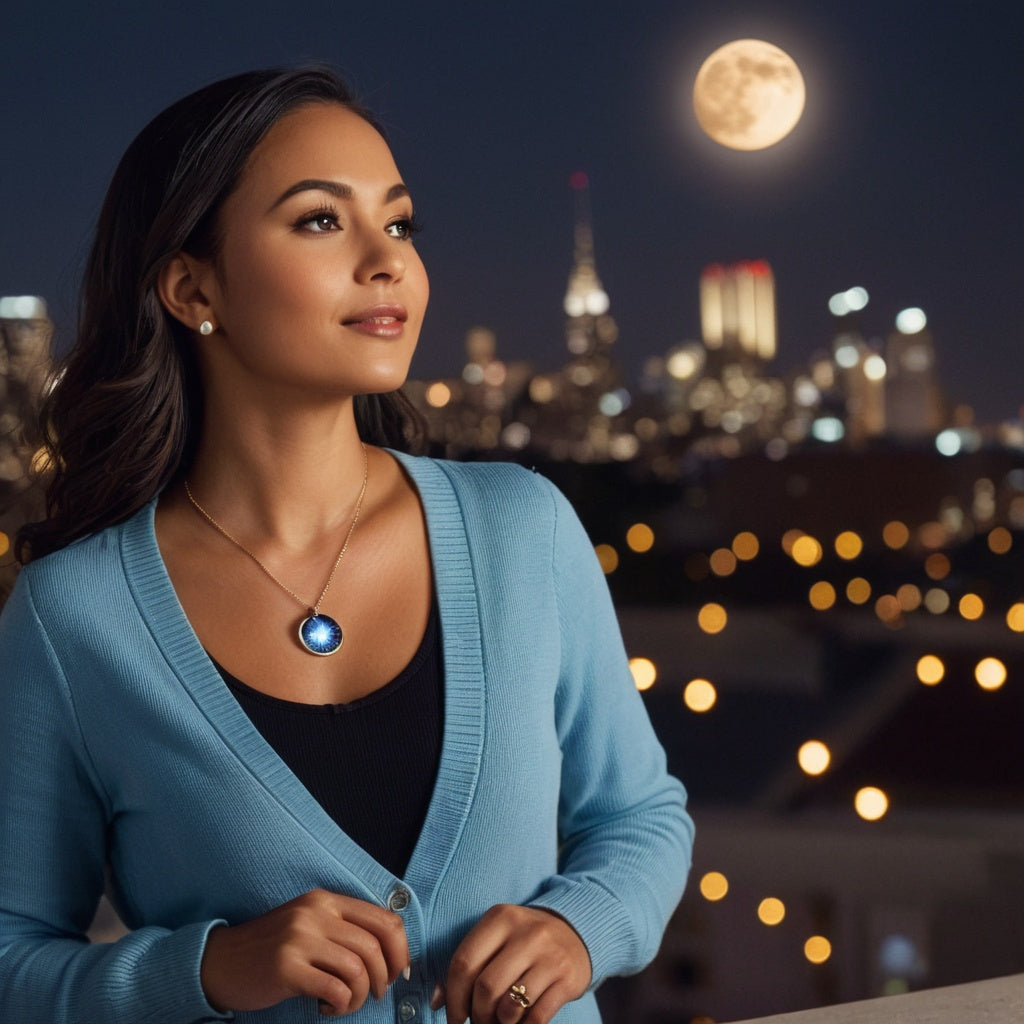 Night Glowing Moon Pendant