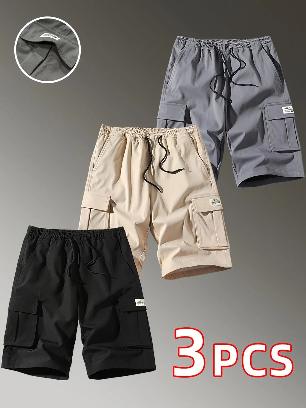 Baggy Cargo Shorts (Pack of 3)