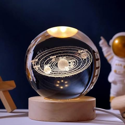3D Galaxy Crystal Ball Lamp