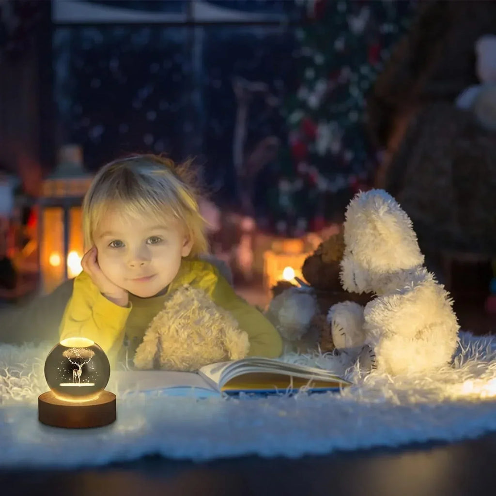 3D Galaxy Crystal Ball Lamp