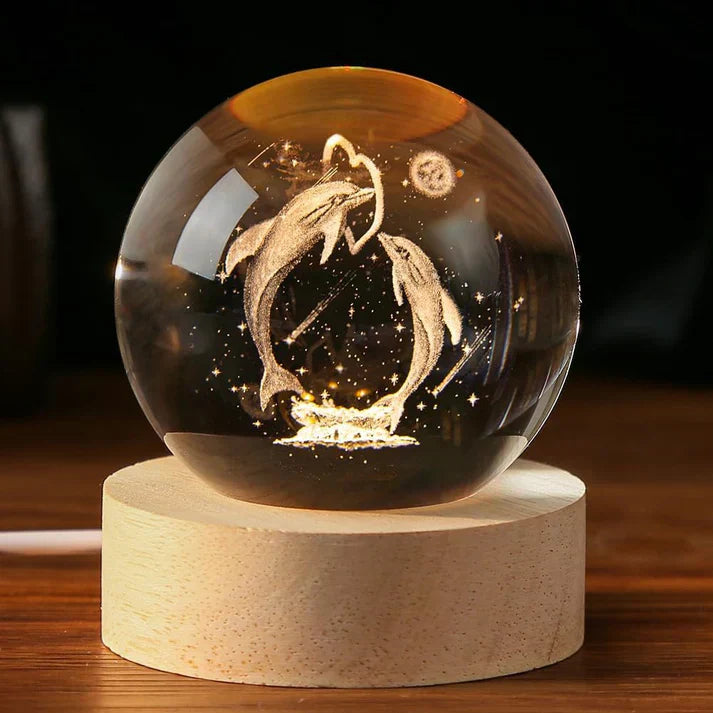3D Galaxy Crystal Ball Lamp
