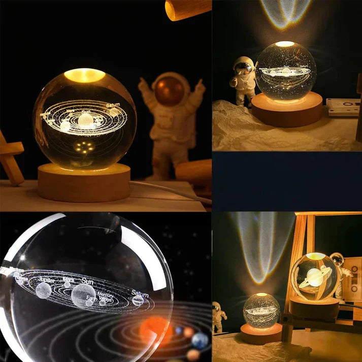 3D Galaxy Crystal Ball Lamp