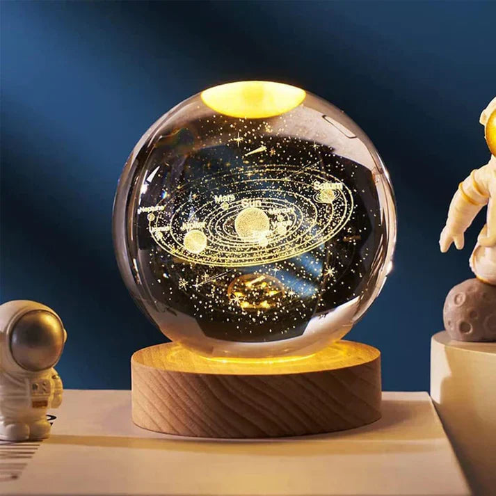 3D Galaxy Crystal Ball Lamp