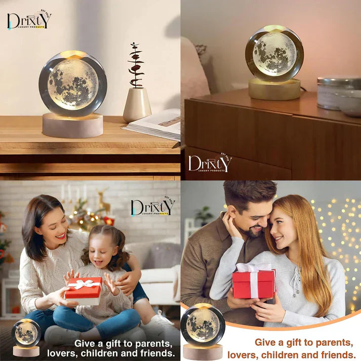 3D Galaxy Crystal Ball Lamp