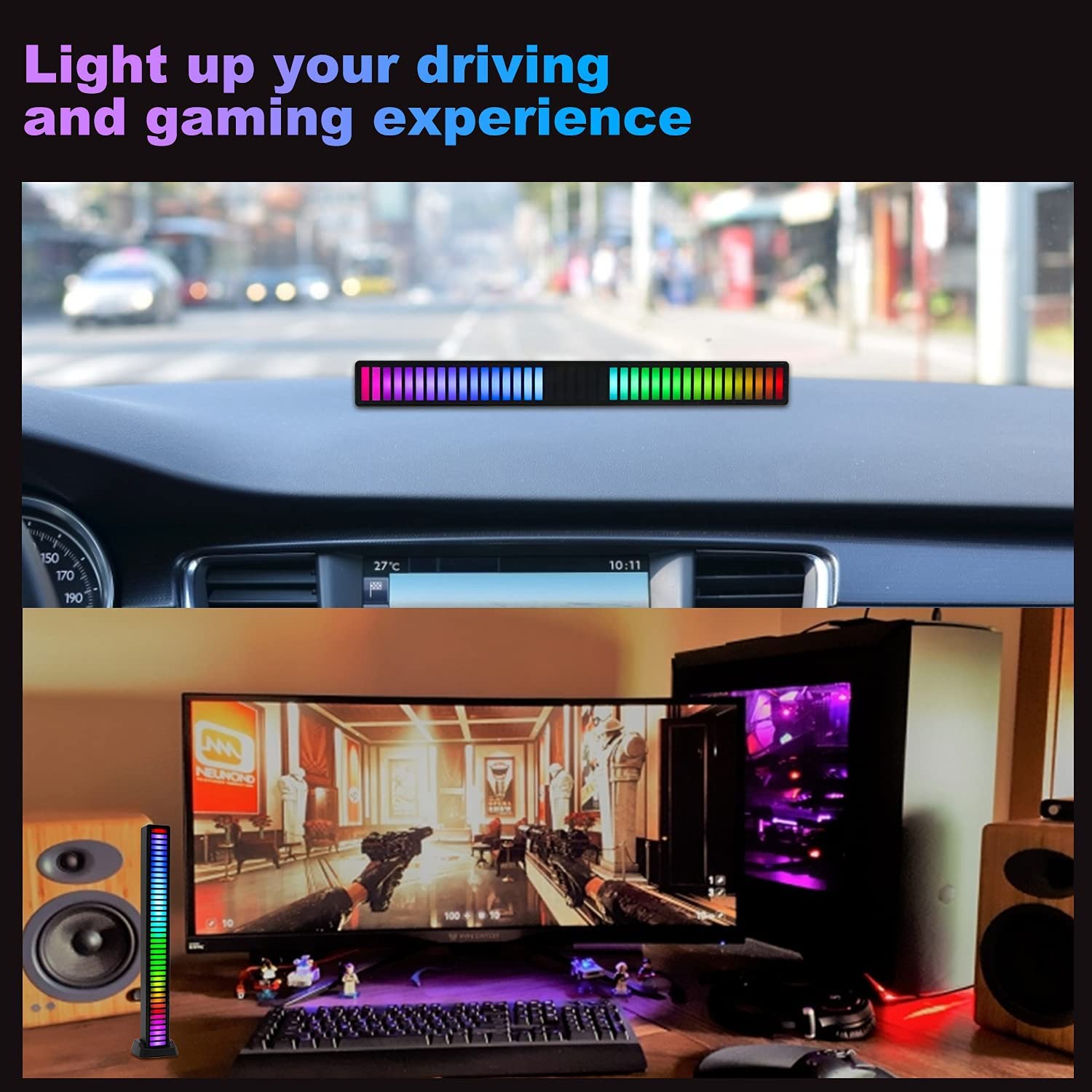 AuraPulse™ - Wireless RGB Light Bar