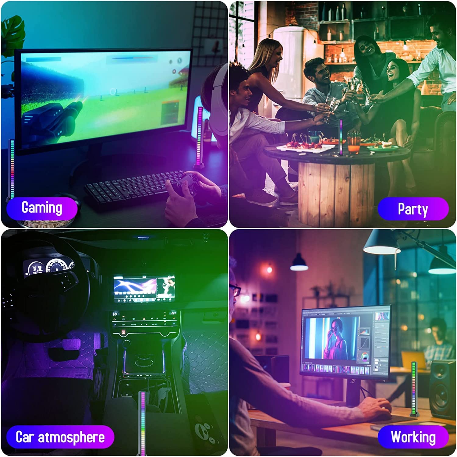 AuraPulse™ - Wireless RGB Light Bar