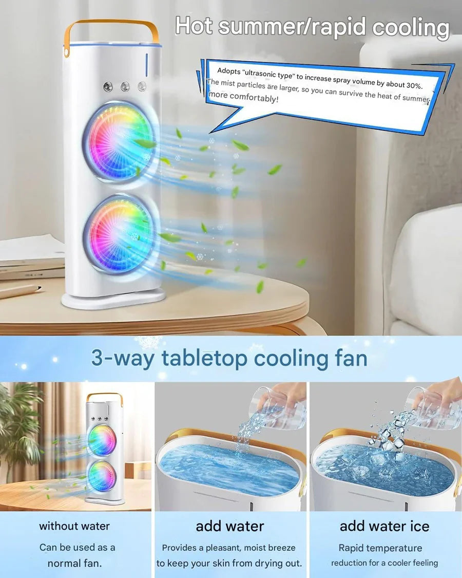 ChillFan™ Pro - Portable Double Fan Air Cooler