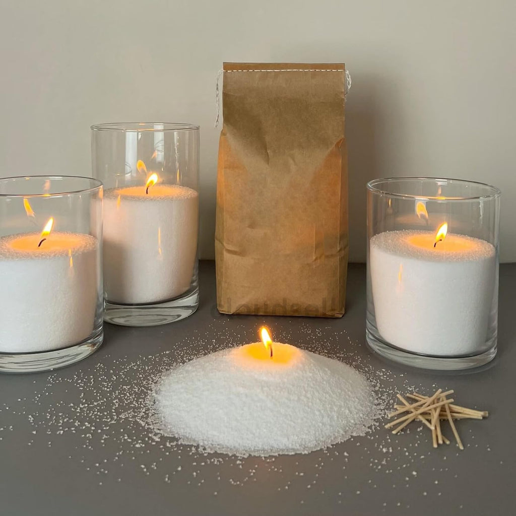 Luxury Powder Candles - Pearl Soy Wax (200g + 50 Wicks)