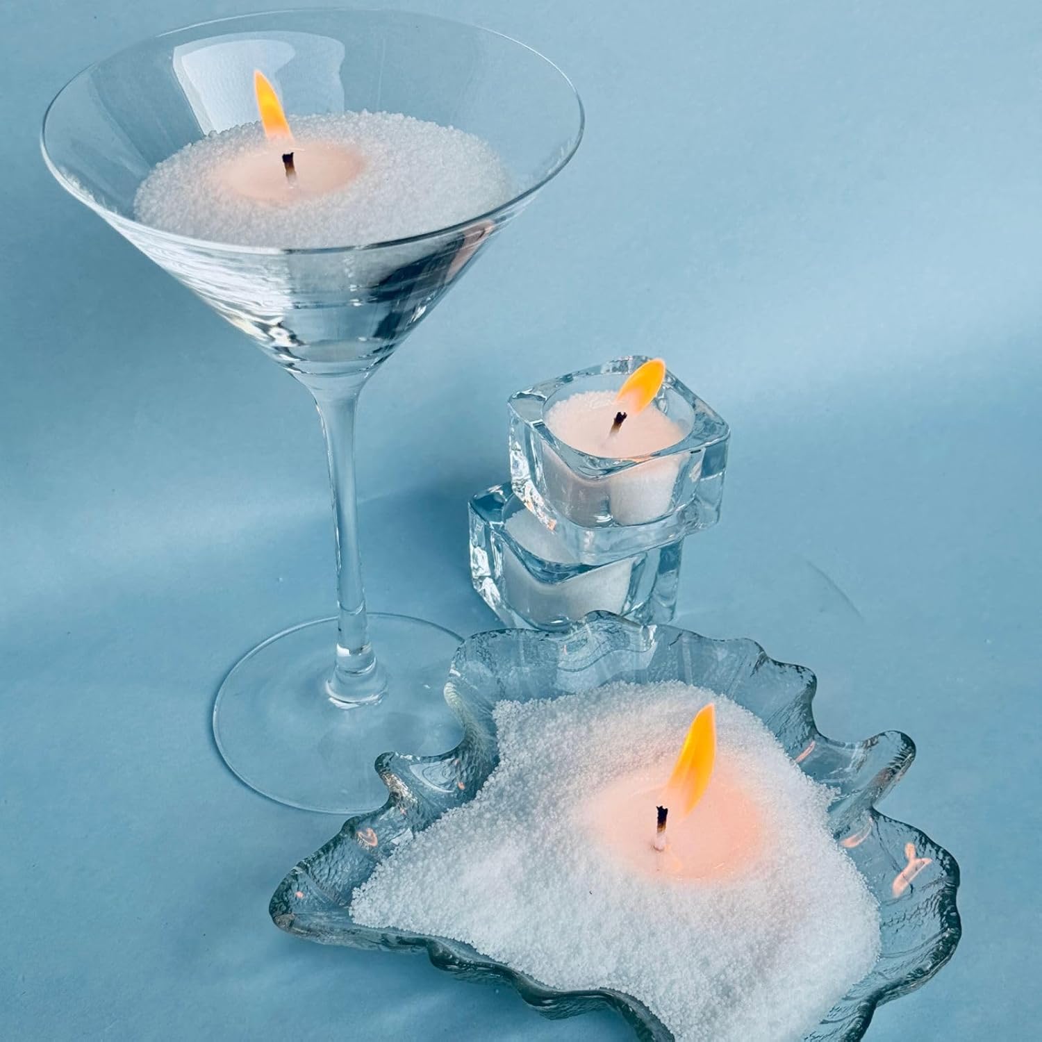 Luxury Powder Candles - Pearl Soy Wax (200g + 50 Wicks)