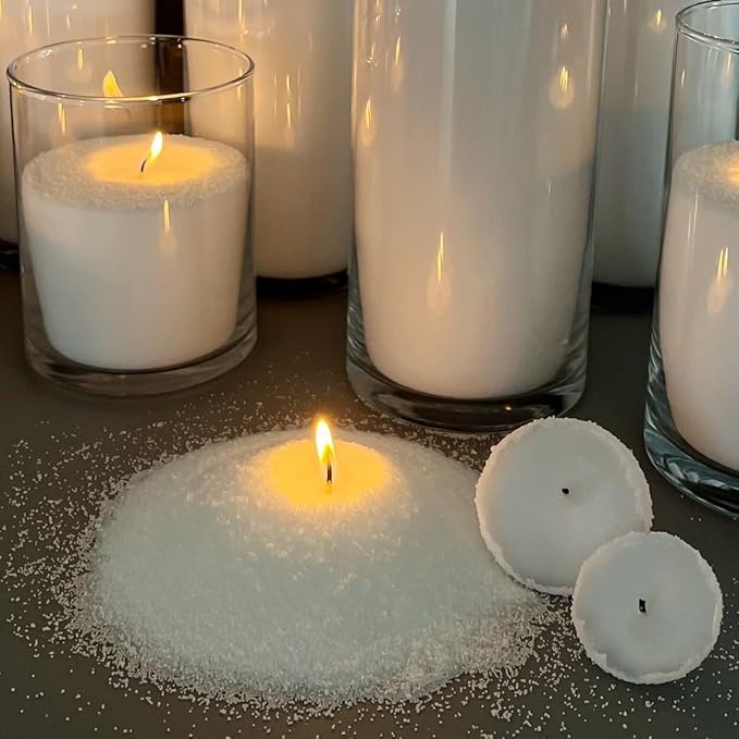 Luxury Powder Candles - Pearl Soy Wax (200g + 50 Wicks)