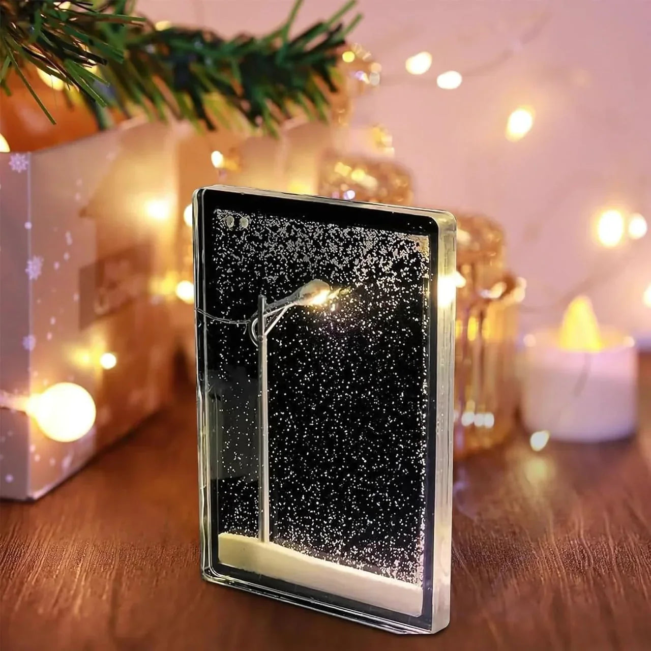 DIY Snowy Street LED Lamp